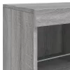 Szürke sonoma színű tálalószekrény LED-ekkel 81 x 37 x 67 cm