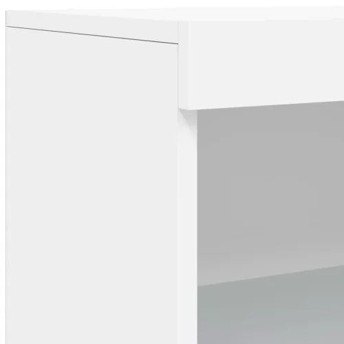 Fehér tálalószekrény LED-világítással 60,5 x 37 x 100 cm