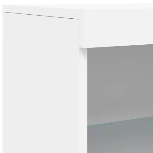 Fehér tálalószekrény LED-világítással 60,5 x 37 x 100 cm