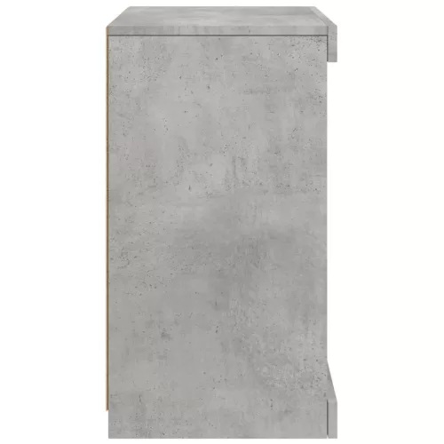 Betonszürke tálalószekrény LED-világítással 41 x 37 x 67 cm