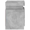 2 db betonszürke éjjeliszekrény LED-világítással 35x39x55 cm