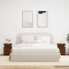 2 db barna tölgy színű éjjeliszekrény LED-ekkel 35 x 39 x 55 cm