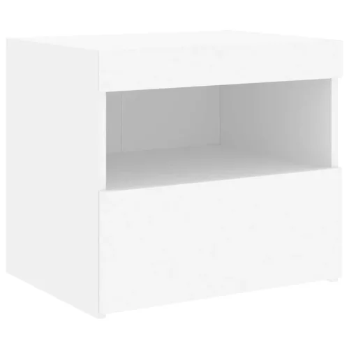 Fehér éjjeliszekrény LED-világítással 50 x 40 x 45 cm