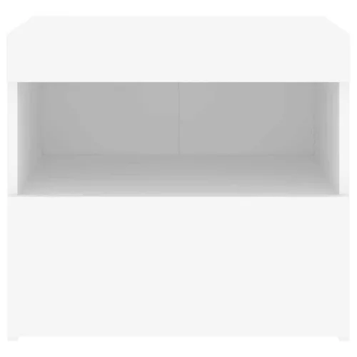 Fehér éjjeliszekrény LED-világítással 50 x 40 x 45 cm
