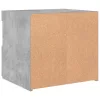 Betonszürke éjjeliszekrény LED-világítással 50 x 40 x 45 cm