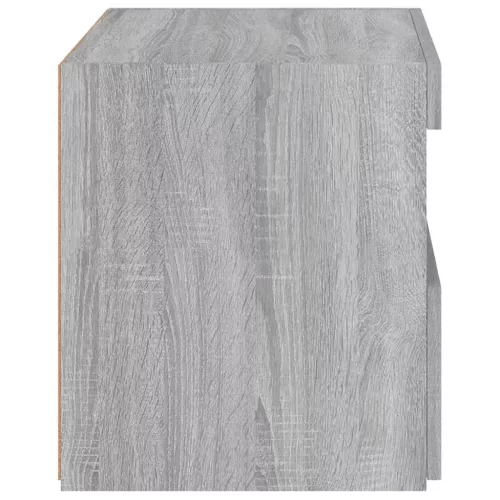 2 db szürke sonoma színű éjjeliszekrény LED-ekkel 50x40x45 cm