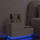 Fehér éjjeliszekrény LED-világítással 70 x 36 x 40,5 cm