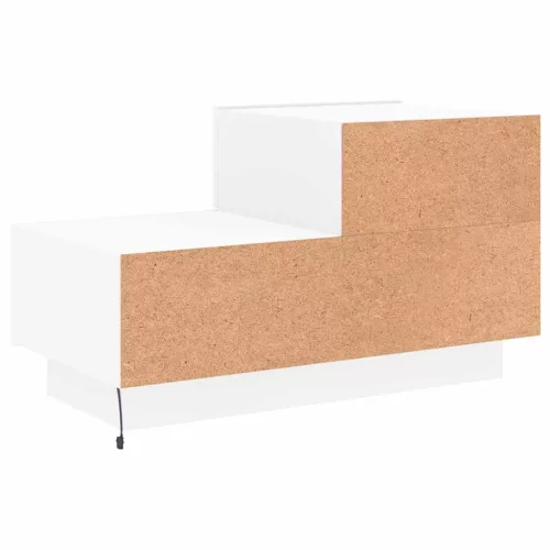 Fehér éjjeliszekrény LED-világítással 70 x 36 x 40,5 cm