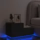 Fekete éjjeliszekrény LED-világítással 70 x 36 x 40,5 cm