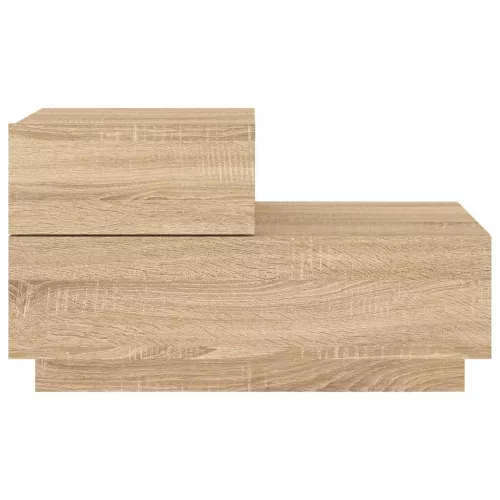 Sonoma tölgy színű éjjeliszekrény LED-ekkel 70 x 36 x 40,5 cm