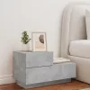 Betonszürke éjjeliszekrény LED-fényekkel 70x36x40,5 cm