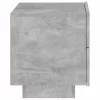 Betonszürke éjjeliszekrény LED-fényekkel 70x36x40,5 cm