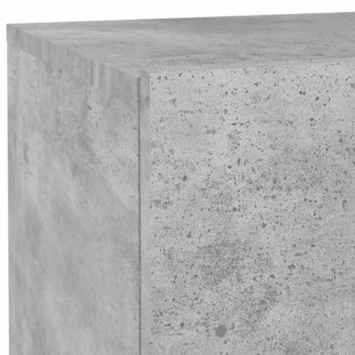 Betonszürke éjjeliszekrény LED-fényekkel 70x36x40,5 cm