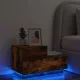 Füstös tölgy színű éjjeliszekrény LED-fényekkel 70x36x40,5 cm