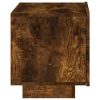 Füstös tölgy színű éjjeliszekrény LED-fényekkel 70x36x40,5 cm