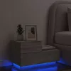 Szürke sonoma éjjeliszekrény LED-világítással 70 x 36 x 40,5 cm