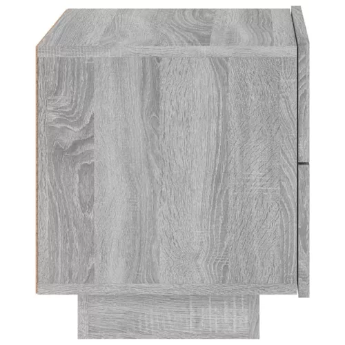 Szürke sonoma éjjeliszekrény LED-világítással 70 x 36 x 40,5 cm