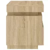 2 db sonoma tölgy éjjeliszekrény LED-fényekkel 40x39x48,5 cm