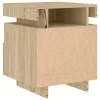 2 db sonoma tölgy éjjeliszekrény LED-fényekkel 40x39x48,5 cm