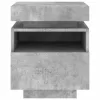 Betonszürke éjjeliszekrény LED-fényekkel 40x39x48,5 cm