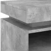 Betonszürke éjjeliszekrény LED-fényekkel 40x39x48,5 cm
