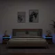 2 db sonoma tölgy éjjeliszekrény LED-fényekkel 40x39x48,5 cm