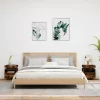 2 db sonoma tölgy éjjeliszekrény LED-fényekkel 40x39x48,5 cm