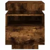 2 db sonoma tölgy éjjeliszekrény LED-fényekkel 40x39x48,5 cm