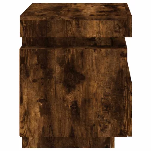 2 db sonoma tölgy éjjeliszekrény LED-fényekkel 40x39x48,5 cm