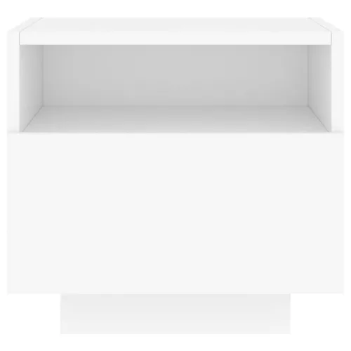 Fehér éjjeliszekrény LED-világítással 40 x 39 x 37 cm
