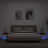 2 db fehér éjjeliszekrény LED-világítással 40 x 39 x 37 cm
