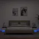 2 db fehér éjjeliszekrény LED-világítással 40 x 39 x 37 cm