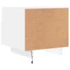 2 db fehér éjjeliszekrény LED-világítással 40 x 39 x 37 cm