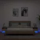 2 db sonoma tölgy színű éjjeliszekrény LED-ekkel 40x39x37 cm