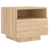 2 db sonoma tölgy színű éjjeliszekrény LED-ekkel 40x39x37 cm