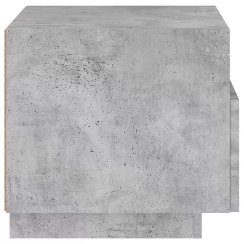Betonszürke éjjeliszekrény LED-világítással 40 x 39 x 37 cm