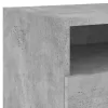 Betonszürke éjjeliszekrény LED-világítással 40 x 39 x 37 cm