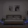 2 db betonszürke éjjeliszekrény LED-világítással 40x39x37 cm