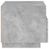 2 db betonszürke éjjeliszekrény LED-világítással 40x39x37 cm