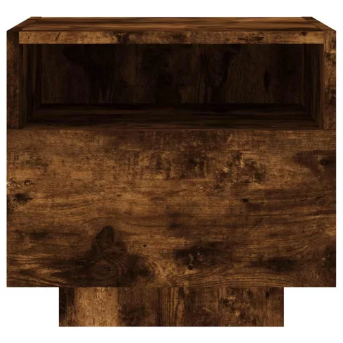 2 db sonoma tölgy színű éjjeliszekrény LED-ekkel 40x39x37 cm