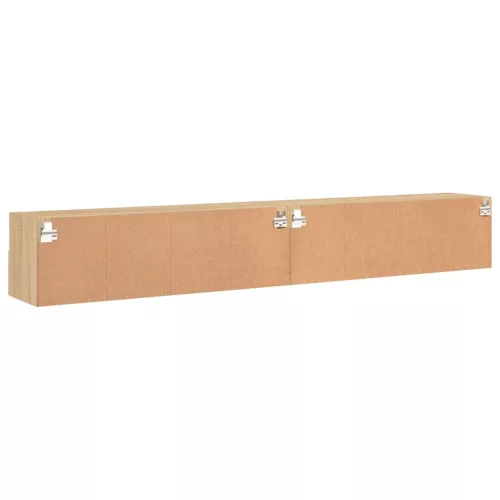 2 db sonoma tölgyszín szerelt fa fali TV-szekrény 100x30x30 cm