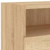 2 db sonoma tölgyszín szerelt fa fali TV-szekrény 100x30x30 cm