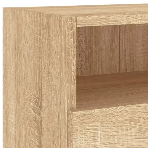 2 db sonoma tölgyszín szerelt fa fali TV-szekrény 100x30x30 cm
