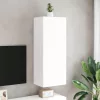 Fehér szerelt fa fali TV-szekrény 40,5 x 30 x 102 cm