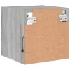 Szürke sonoma színű fali TV-szekrény LED-ekkel 30x28,5x30 cm
