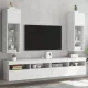 2 db fehér TV-szekrény LED-világítással 30,5 x 30 x 90 cm