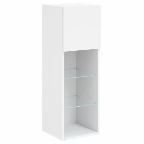 2 db fehér TV-szekrény LED-világítással 30,5 x 30 x 90 cm