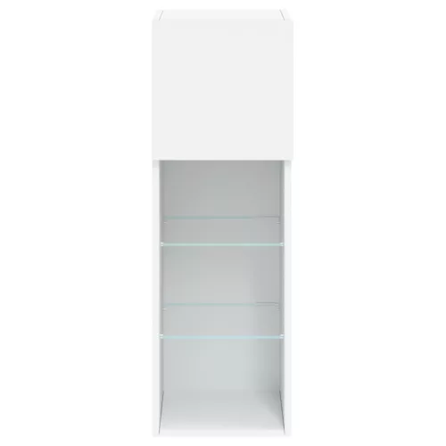 2 db fehér TV-szekrény LED-világítással 30,5 x 30 x 90 cm