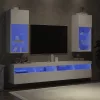 2 db fehér TV-szekrény LED-világítással 40,5 x 30 x 90 cm