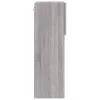 2 db szürke sonoma színű TV-szekrény LED-ekkel 40,5x30x90 cm